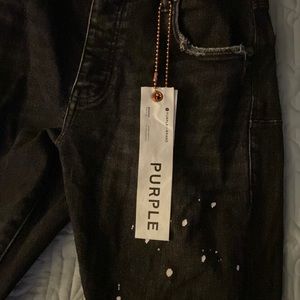 These are purple jeans they are authentic and worn once with tags still on
